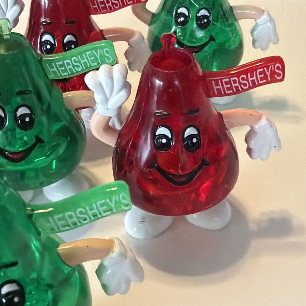 8 Hershey's Kisses Waving Christmas Tree Light Reflector Cover Cap Replacements